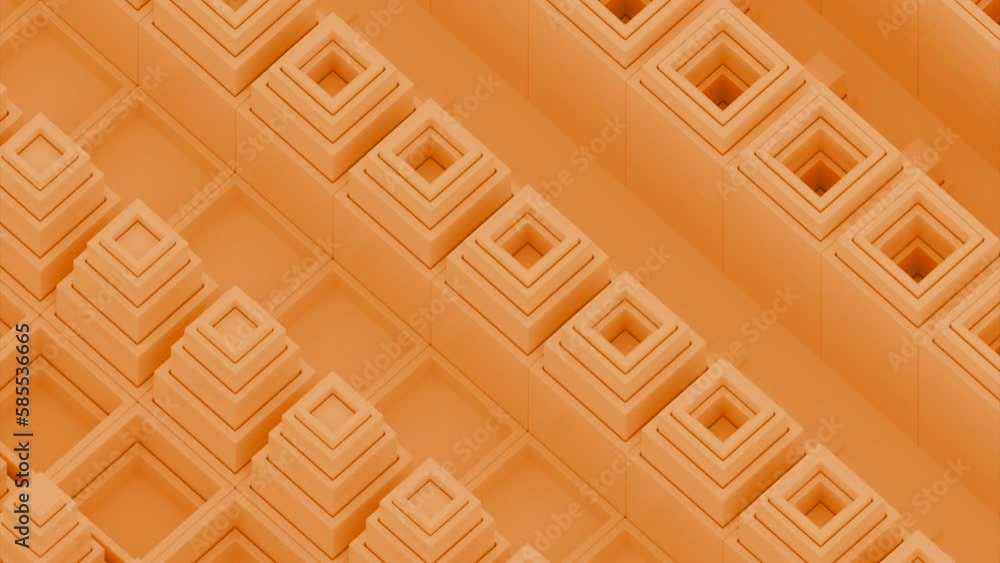 Poster abstract background with isometric cubes. design. optical illusion with 3d building pyramids.