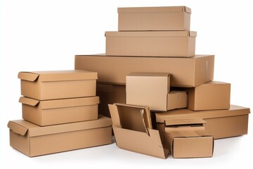 Cartboard boxes. Generative AI