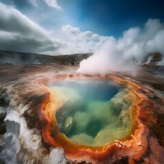 geothermal activity in a body of water