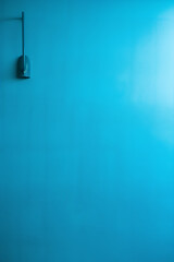blue wall with light
