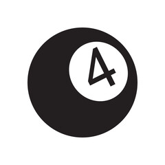 billiard icon logo vector design template