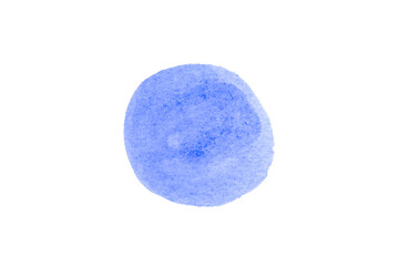 Blue spot, Blue watercolor hand painted circle shape