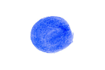 Blue spot, Blue watercolor hand painted circle shape