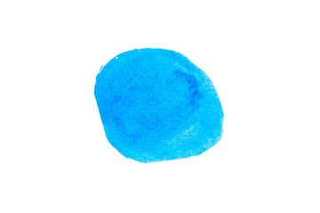 Light blue spot, Blue watercolor hand painted circle shape