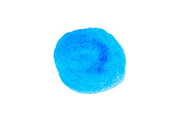 Light blue spot, Blue watercolor hand painted circle shape