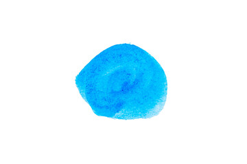 Light blue spot, Blue watercolor hand painted circle shape