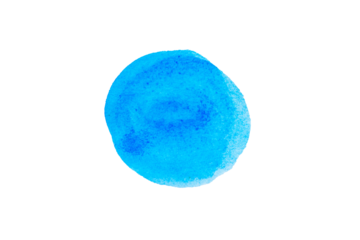 Light blue spot, Blue watercolor hand painted circle shape
