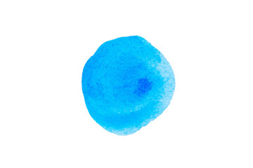 Light blue spot, Blue watercolor hand painted circle shape