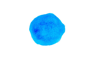 Blue spot, Blue watercolor hand painted circle shape