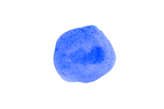Blue spot, Blue watercolor hand painted circle shape