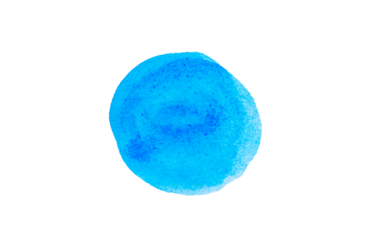 Light blue spot, Blue watercolor hand painted circle shape