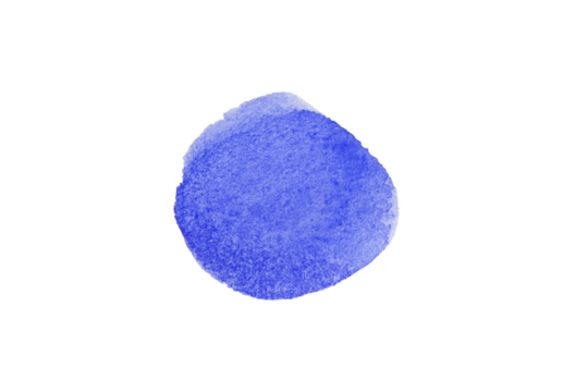 Blue spot, Blue watercolor hand painted circle shape