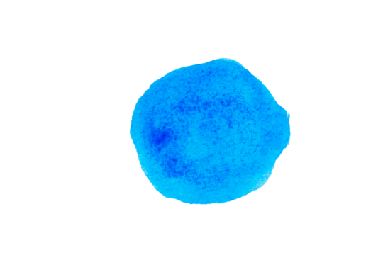 Blue spot, Blue watercolor hand painted circle shape