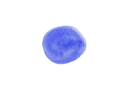 Blue spot, Blue watercolor hand painted circle shape
