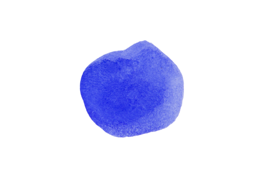 Blue spot, Blue watercolor hand painted circle shape