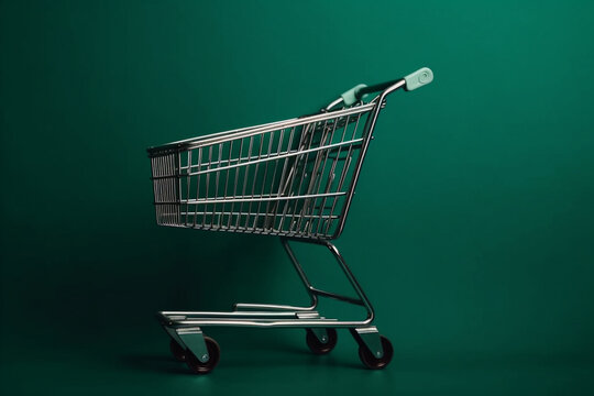 Carrinho de supermercado, trole  criado por IA