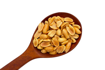 Peanuts on a white background.