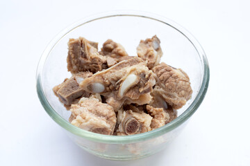 Boiled pork ribs. Asian cuisine