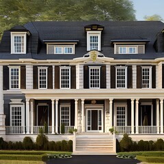 Obraz premium Empire Style house12, Generative AI