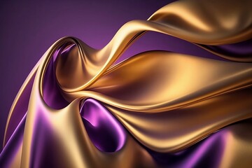 Abstract background with flowing lines, generative ai
