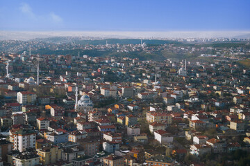 Fototapeta na wymiar high angle view of residences buildings in Istanbul city