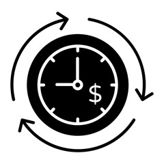 Time Management Glyph Icon