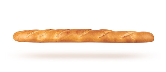 Baguette on white background