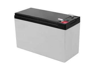 Accumulator battery on white