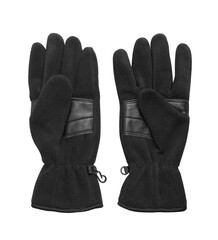 Mens black leather gloves
