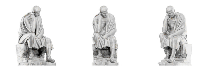 A breathtaking 3D render of the Philosopher Chrysippus statue, capturing the essence of ancient Greek art with stunning realism..