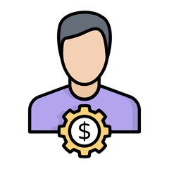 Stock Agent Line Color Icon