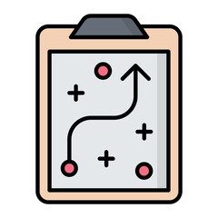Business Plan Line Color Icon