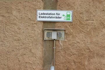 Ladestation für Elektrofahrräder. 