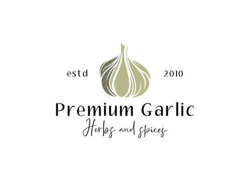 onion garlic logo icon symbol design vector illustration