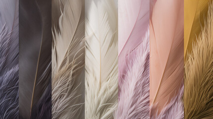 close up of feathers, Generative AI