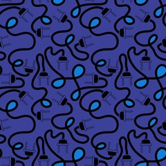 Cartoon plugs seamless electric pattern for wrapping paper and kids clothes print and fabrics and linens