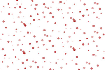 Fototapeta na wymiar Red dots like blood on white background. Random Abstract pattern of upper part dot. illustration abstract design. wallpaper texture for print for text, sale and websites, for display product.
