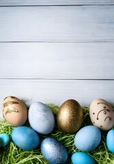 easter eggs in a basket