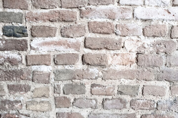 Red bricks wall texture, close-up. Brick natural background for publication, design, poster, calendar, post, screensaver, wallpaper, postcard, banner, cover, website. High quality photo