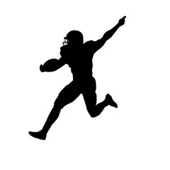 Fototapeta na wymiar american football player silhouette