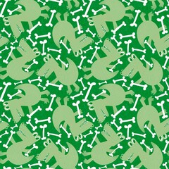 Cartoon animals dragon seamless crocodile dinosaur pattern for wrapping paper and fabrics and linens and kids