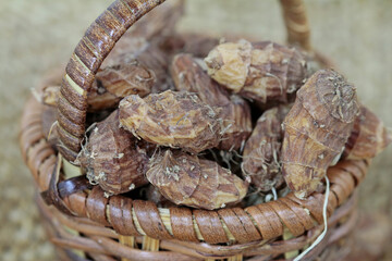 close up of Tiger nuts ,Cyperus esculentus