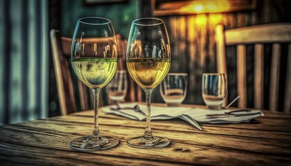 Obraz premium Candlelit Dinner for Two on a Balcony Overlooking a Beautiful City for Valentine's Day Generated by AI