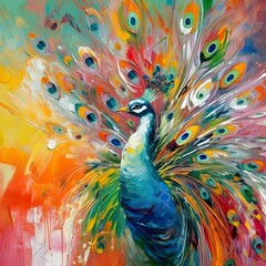 Abstract Art Peacock