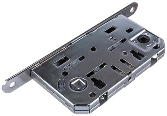 metal door lock cylinder on a white background