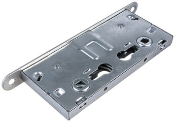 metal door lock cylinder on a white background