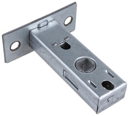 metal door lock cylinder on a white background