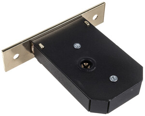 metal door lock cylinder on a white background