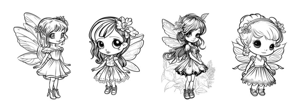 Child Drawing Fairy. Cute Fairy Flying On A Flower Stock Photo, Picture and  Royalty Free Image. Image 53293092.