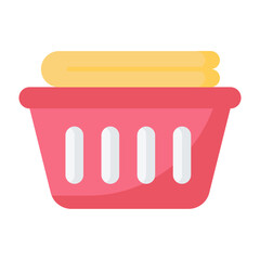 Laundry Basket Flat Icon